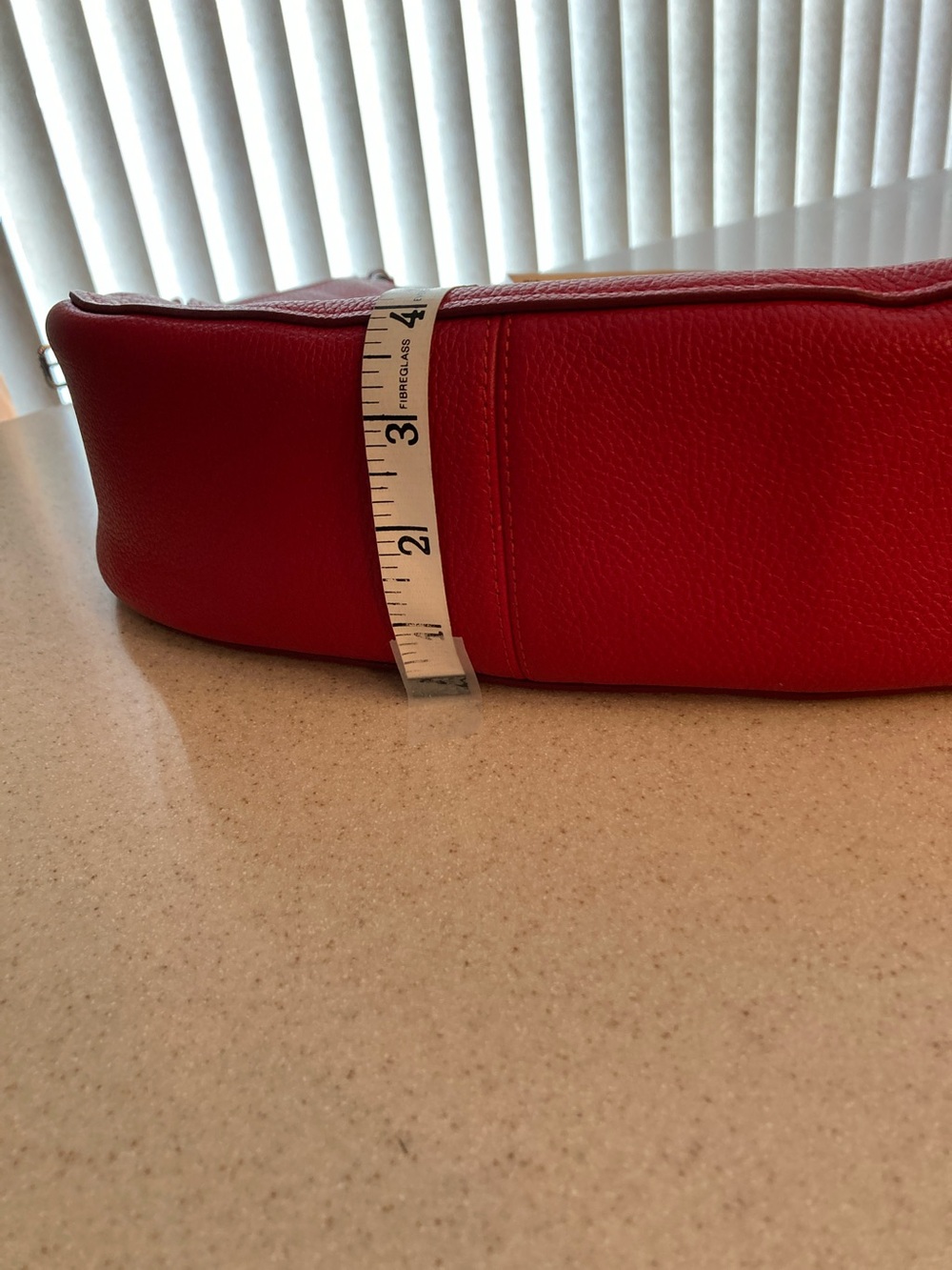 Coach Pebbled Red Leather Turn-Lock Closure Bag - Picture 14 of 15